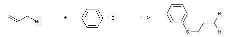 The Benzene,(2-propen-1-ylthio)- could be obtained by the reactants of benzenethiol and 3-bromo-propene.